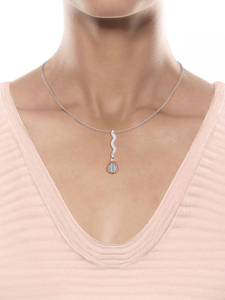 Clam Shell Diamond Pendants