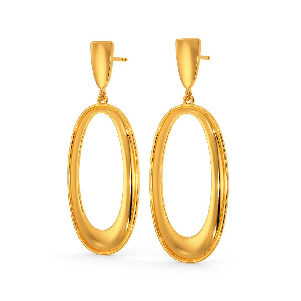 Voluminous Vogue Gold Earrings