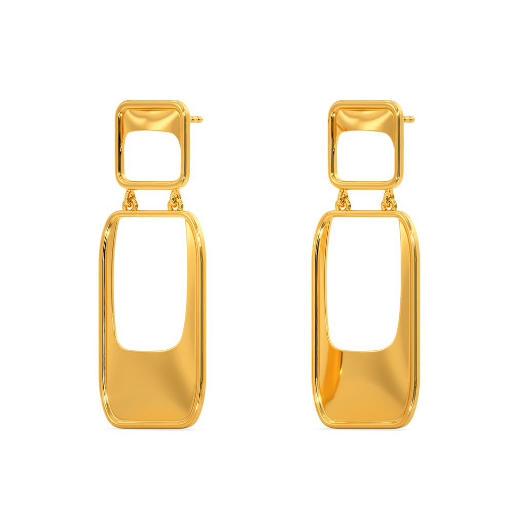 So Very Drapey Gold Earrings