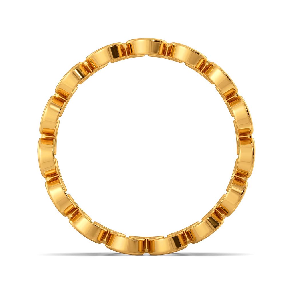 Knit Detail Gold Rings image