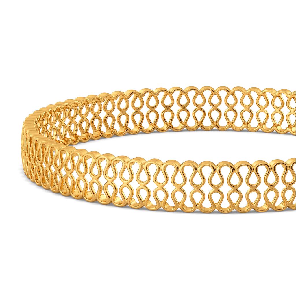 Knit Layers Gold Bangles