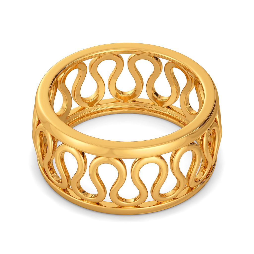 Knit Trivia Gold Rings alternate view 3