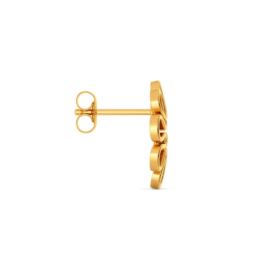 Knot in Knit Gold Earrings