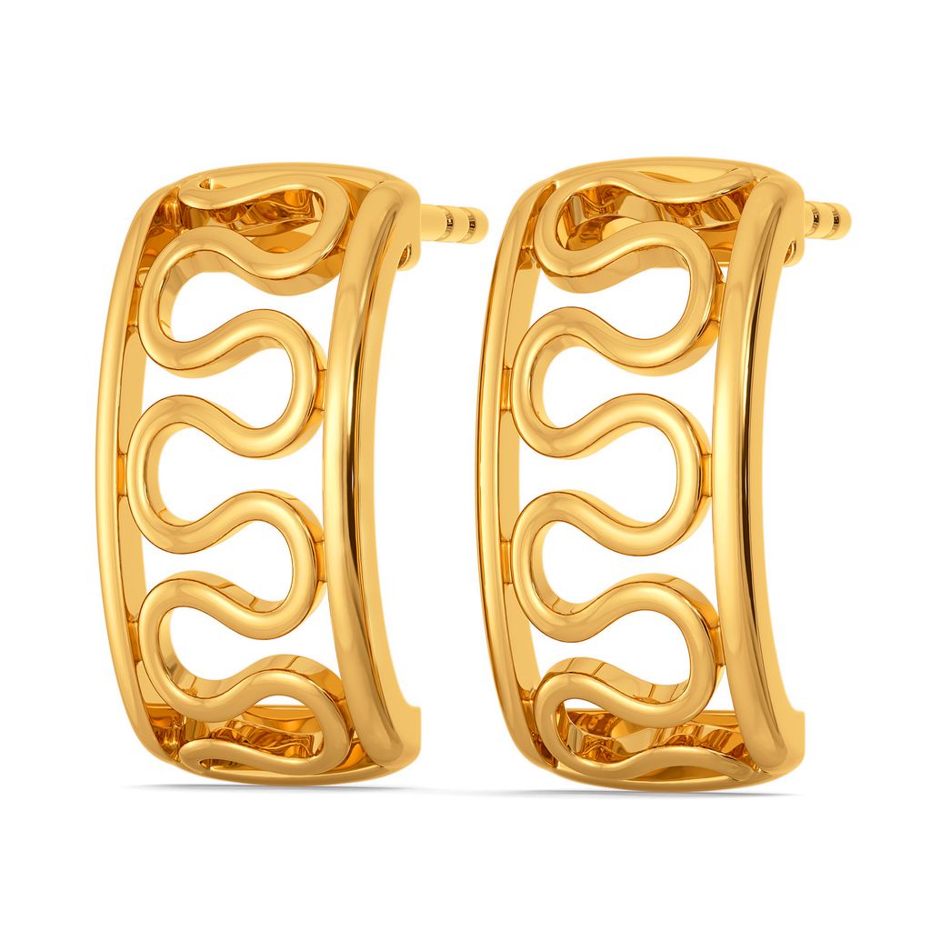 Knit Knot Gold Earrings