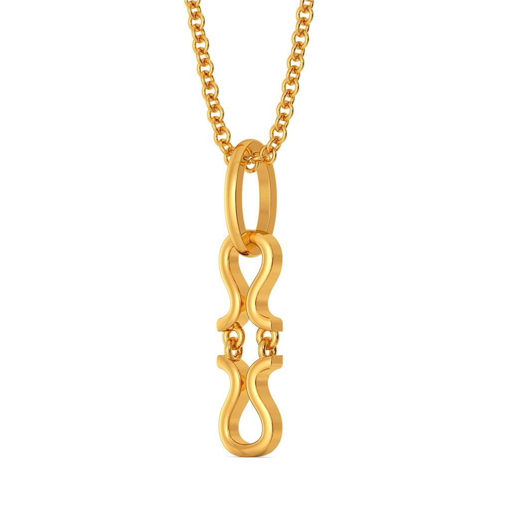 Knit Split Gold Pendants