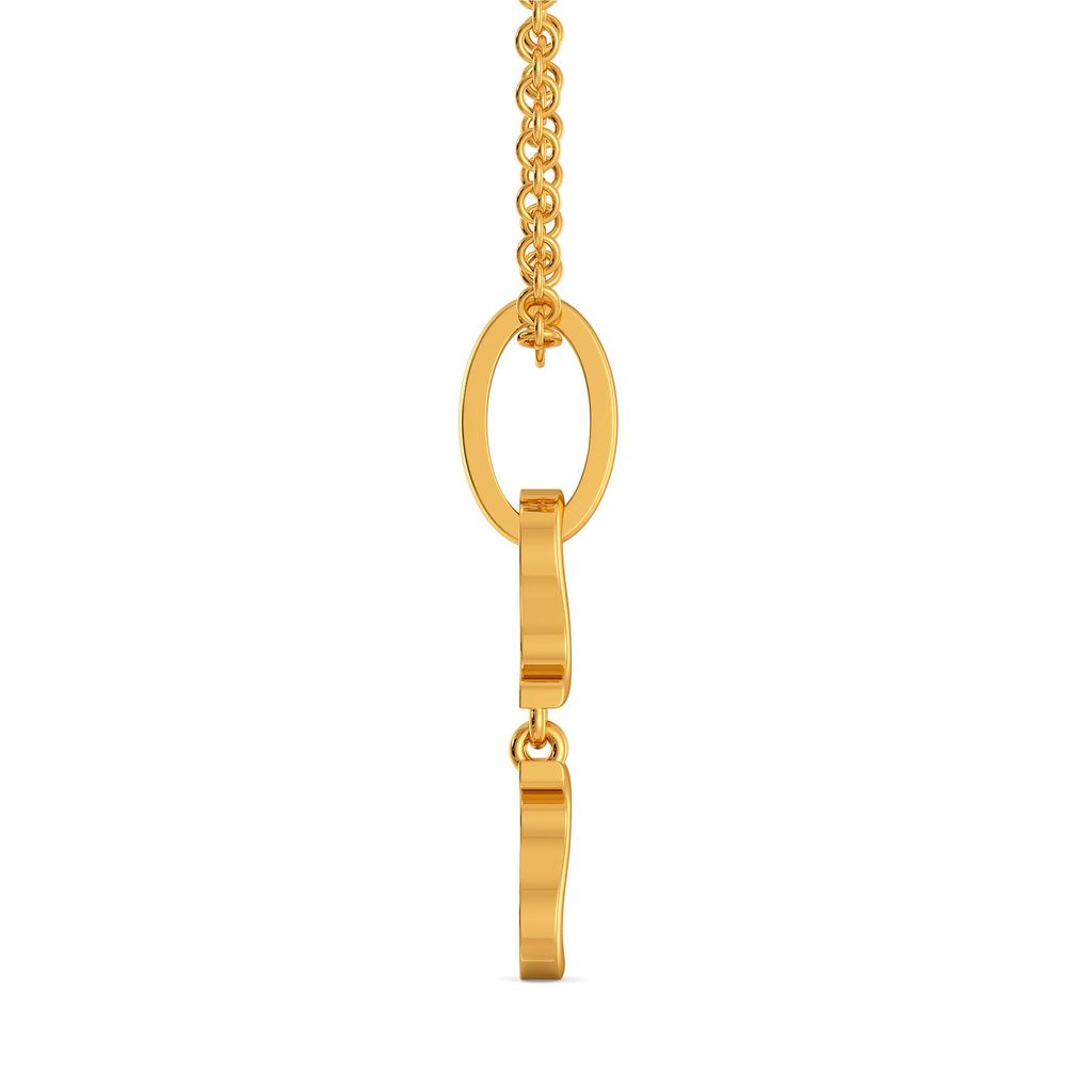 Knit Split Gold Pendants