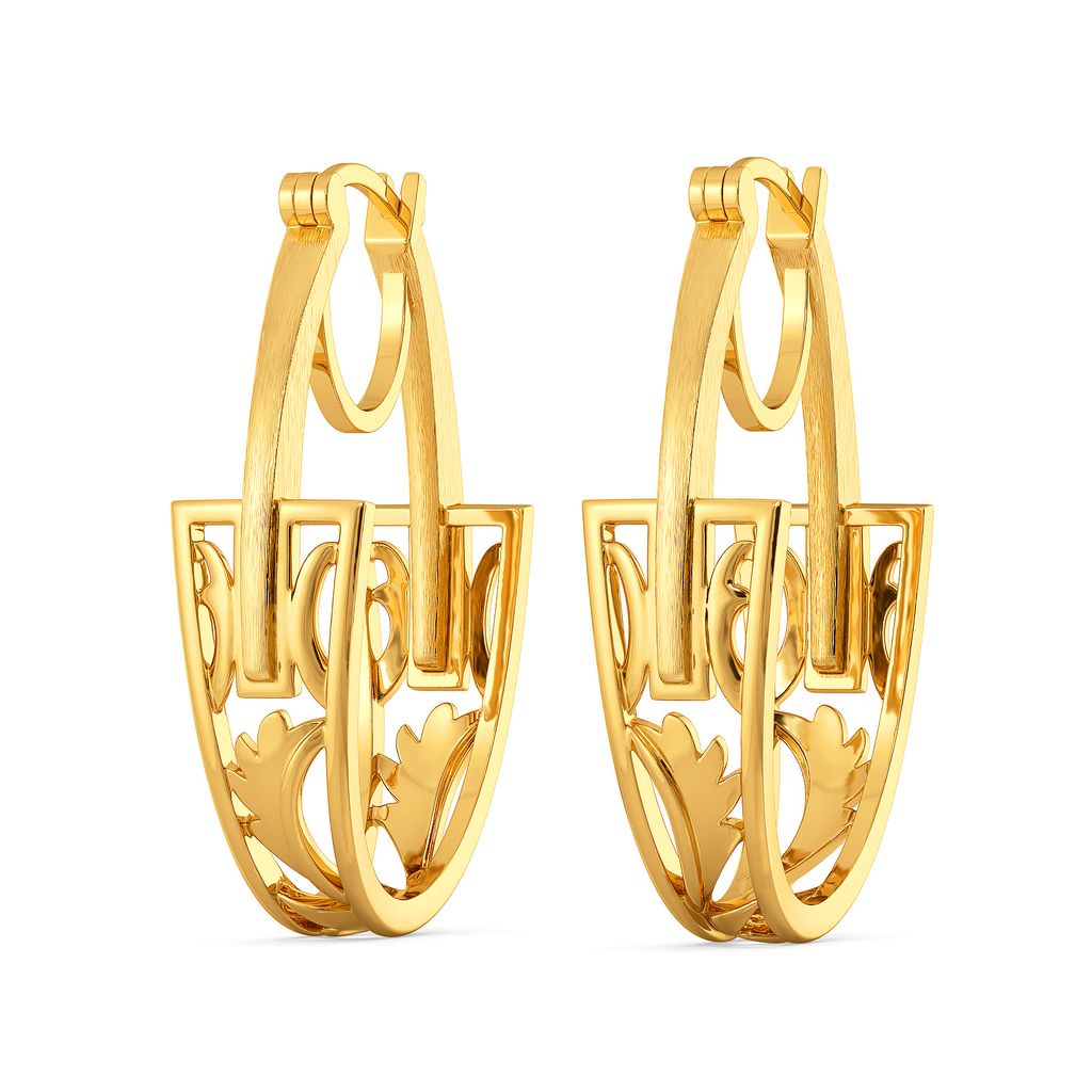 Victorian Collar Gold Earrings