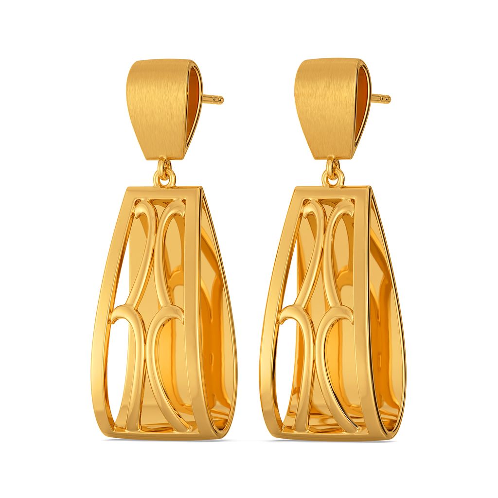 Shawl for Fall Gold Earrings