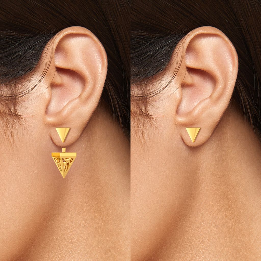 Look at Me Collar Gold Earrings
