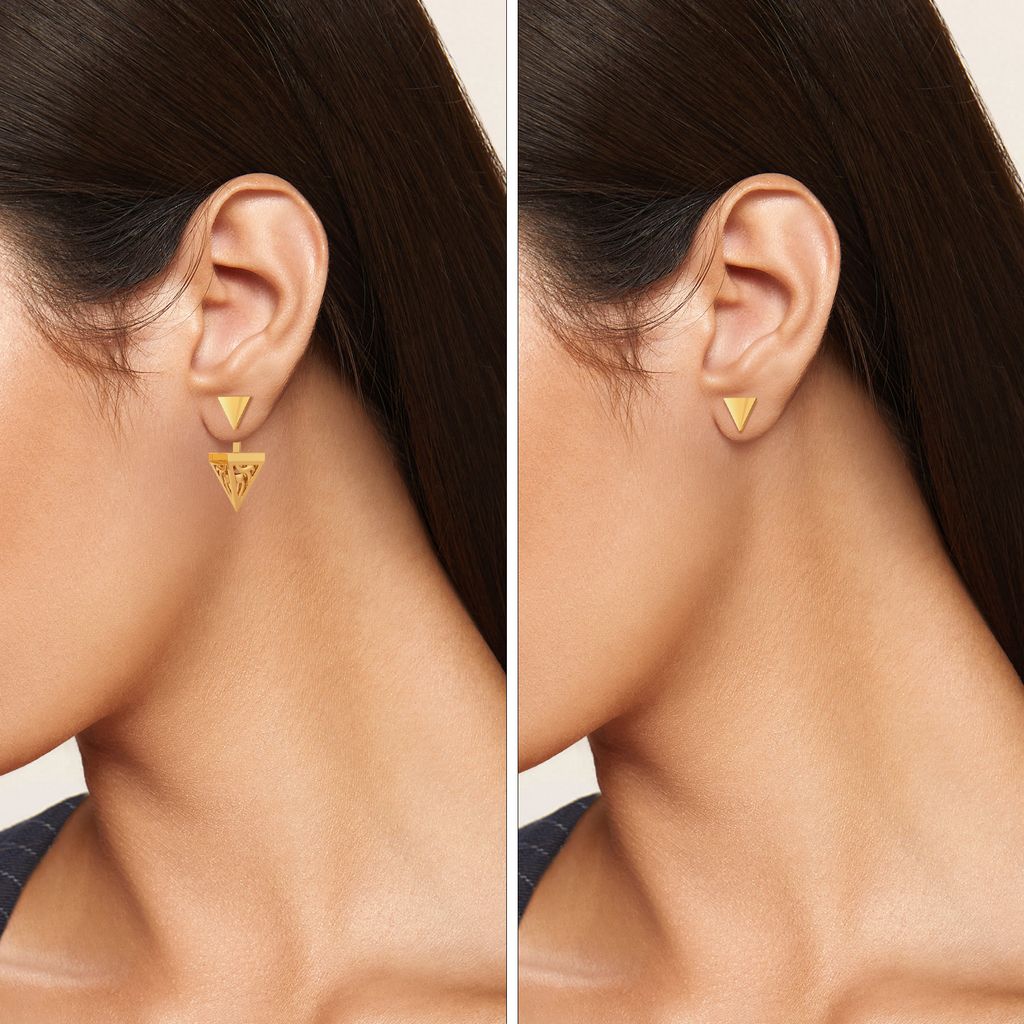 Look at Me Collar Gold Earrings