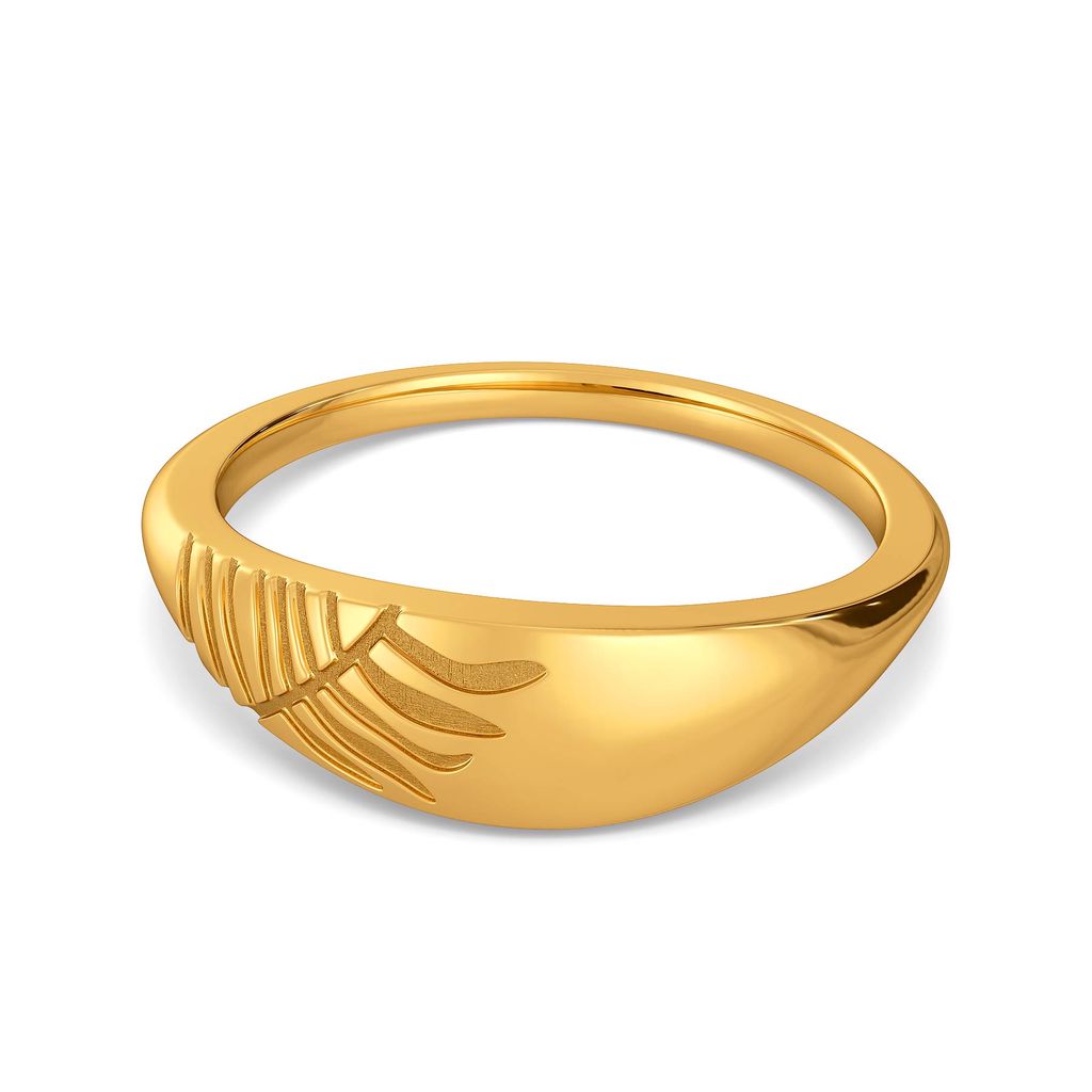 Feasible Fern Gold Rings alternate view 3
