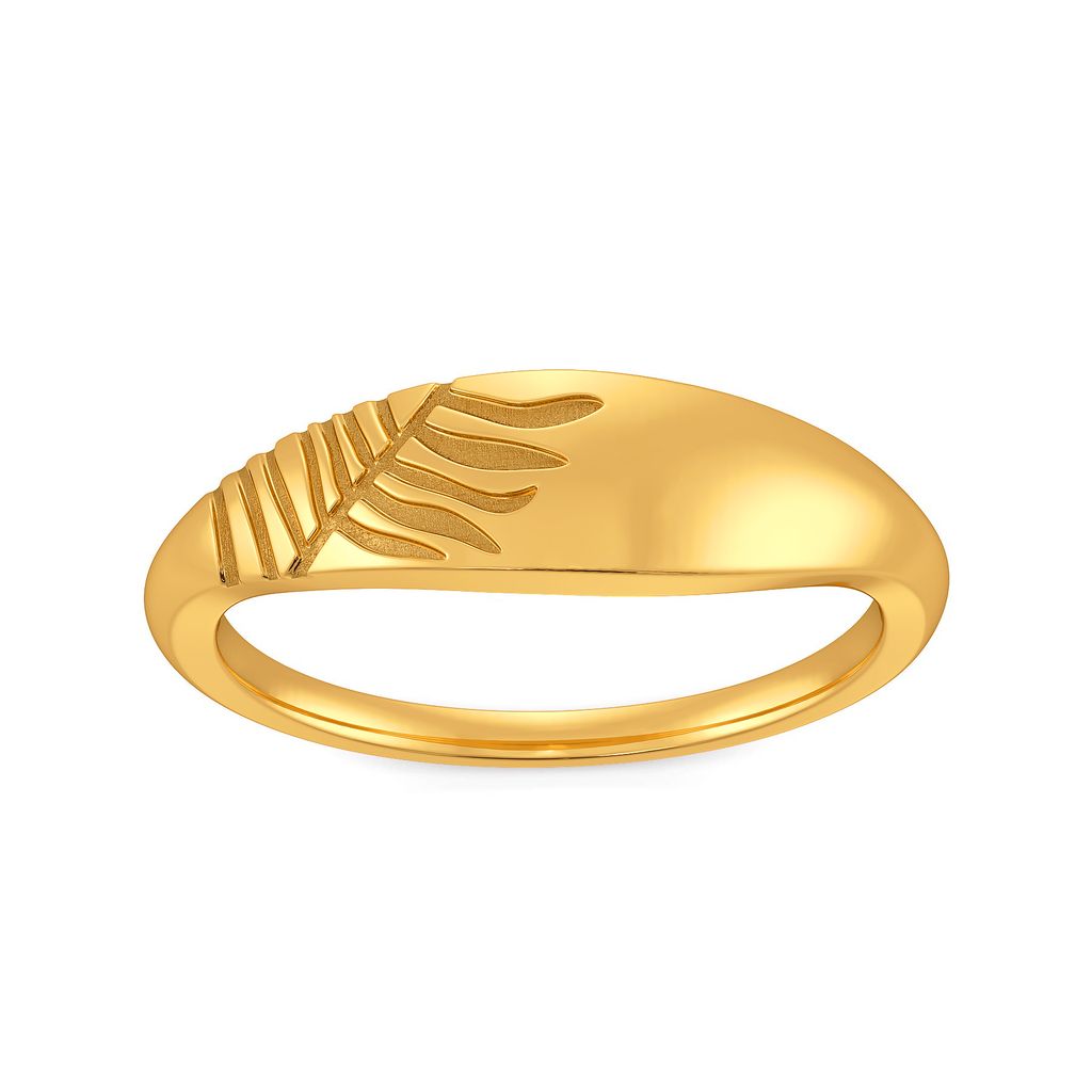 Feasible Fern Gold Rings alternate view 2