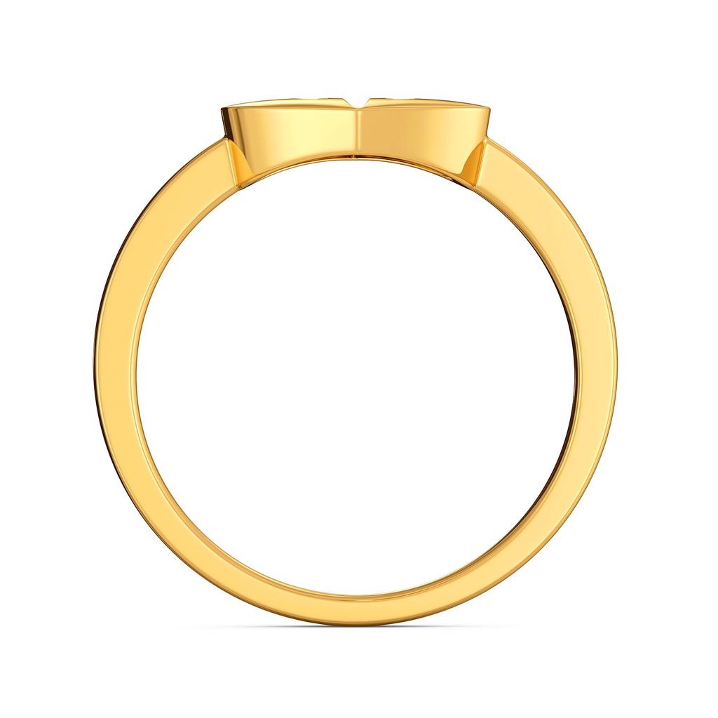 Leaf Etched Gold Rings image