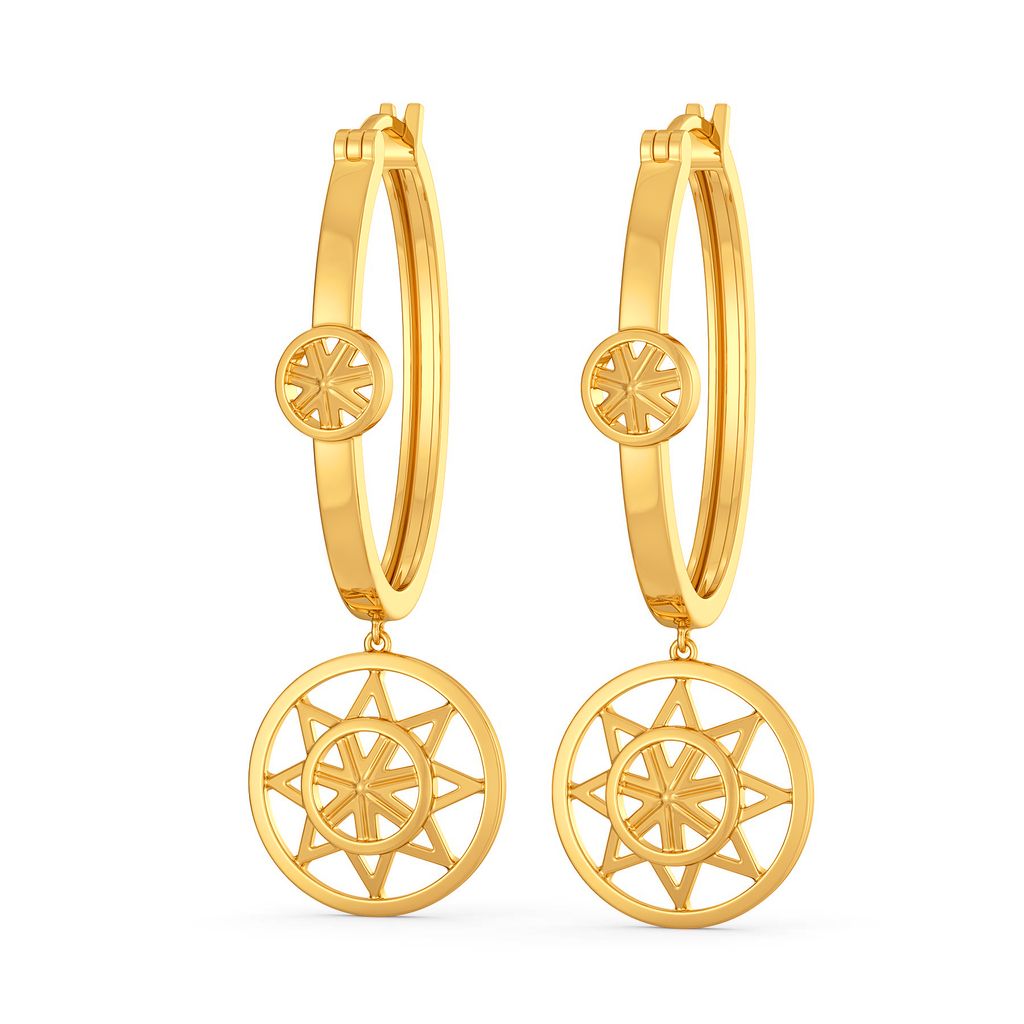 Serene Drapes Gold Earrings