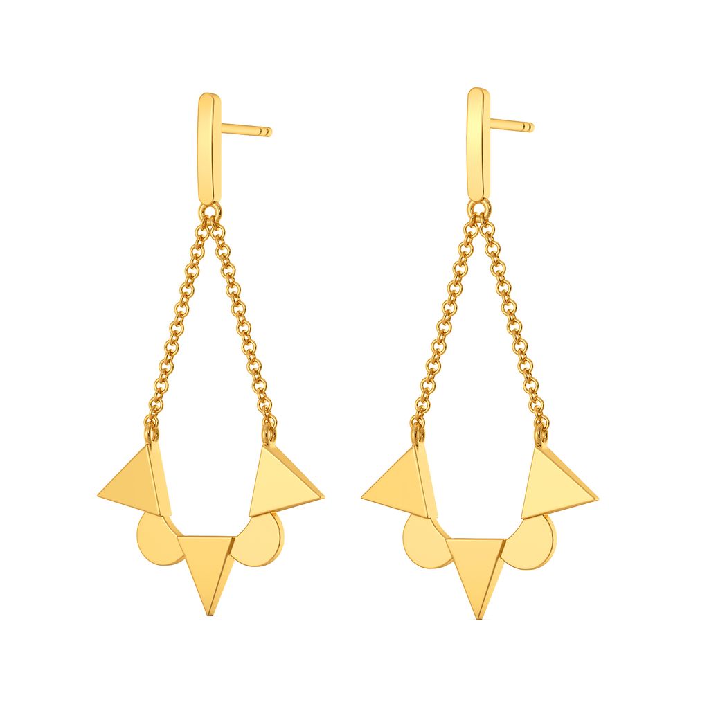 Chic Tunic Gold Earrings