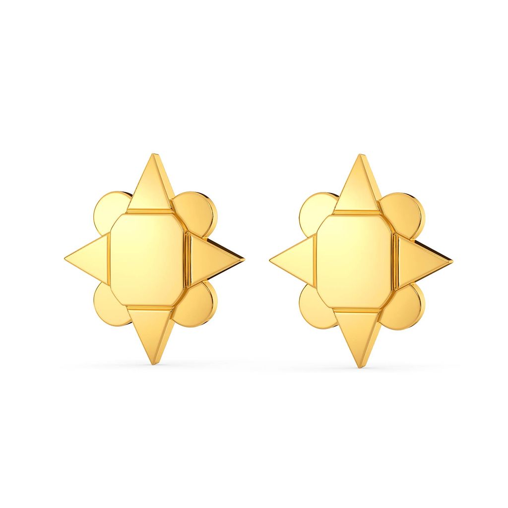 Chic Tunic Gold Earrings