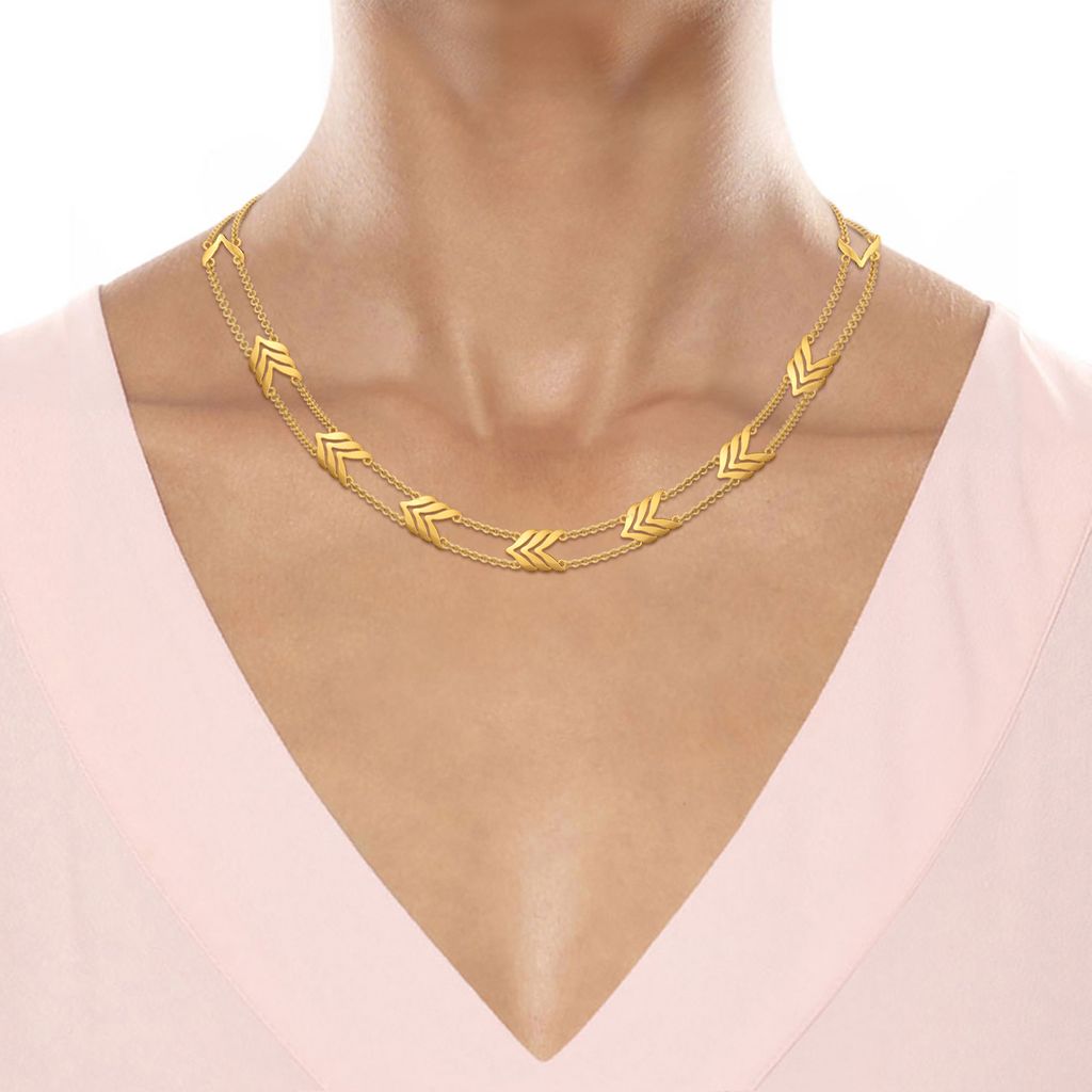 Calm Candors Gold Necklaces