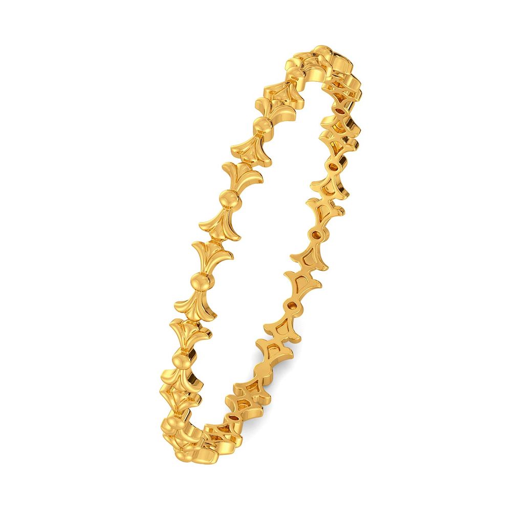 The Calm Palm Gold Bangles