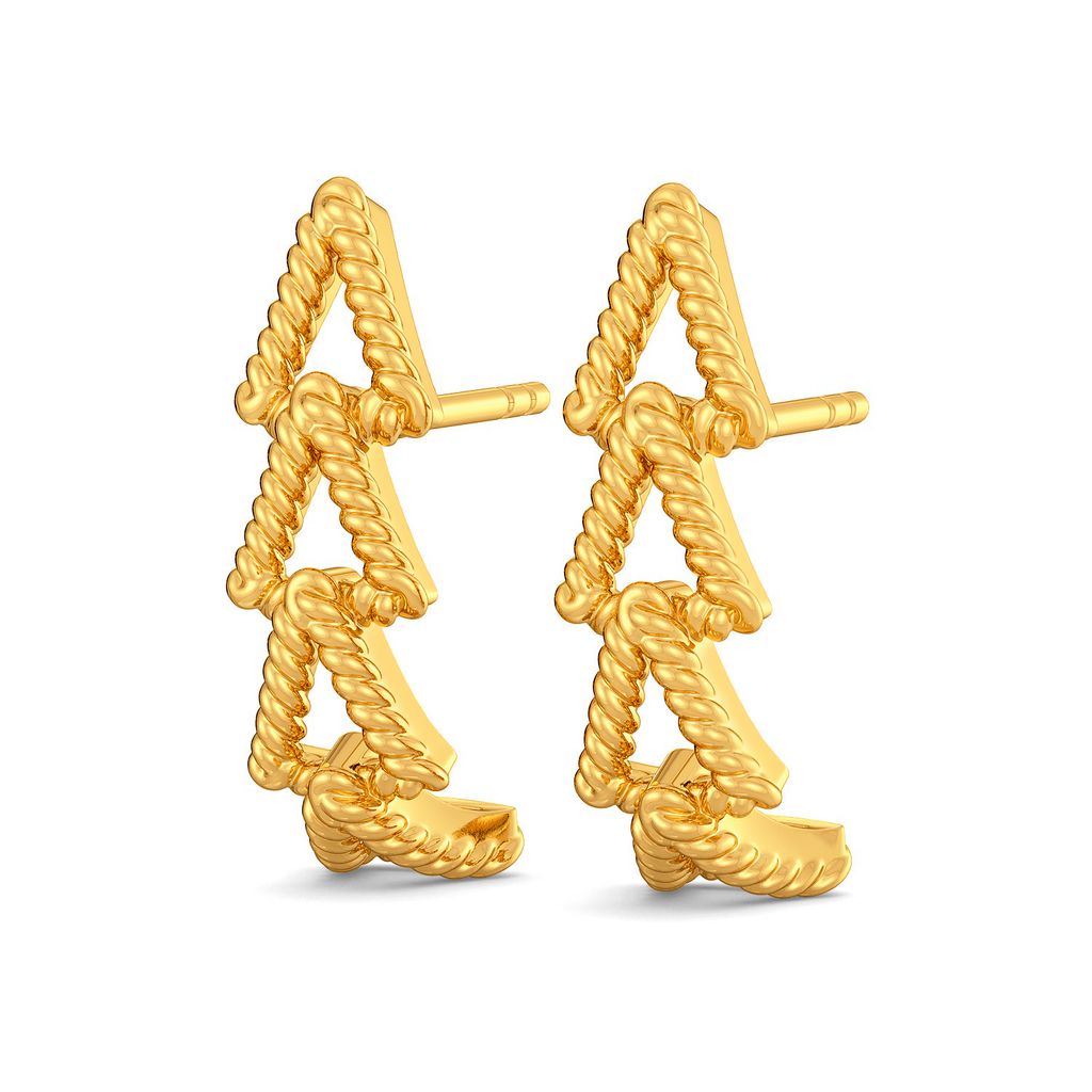 Lily Trilogy Gold Earrings