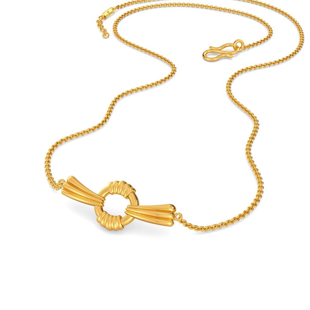 Swirl Curl Gold Necklaces