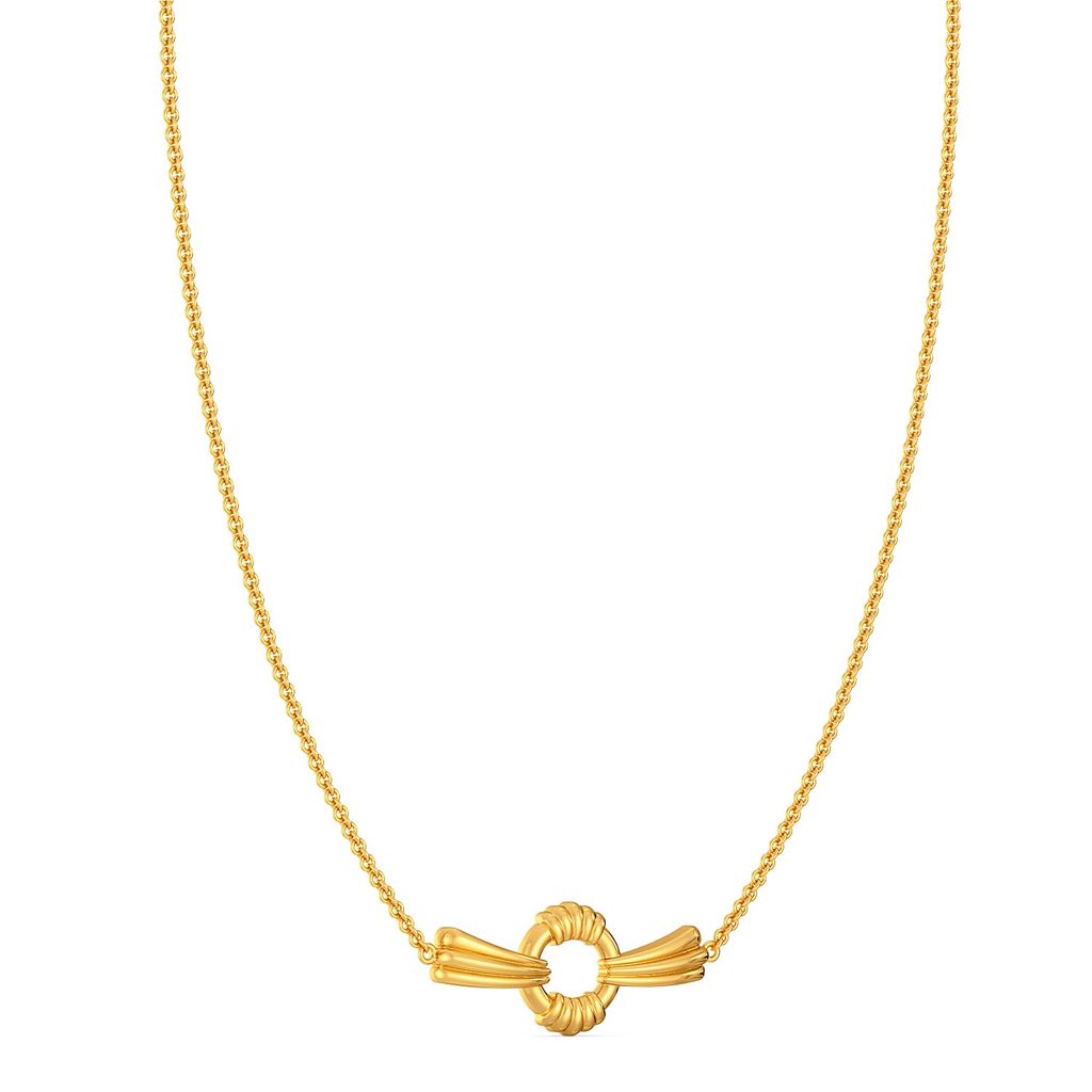 Swirl Curl Gold Necklaces