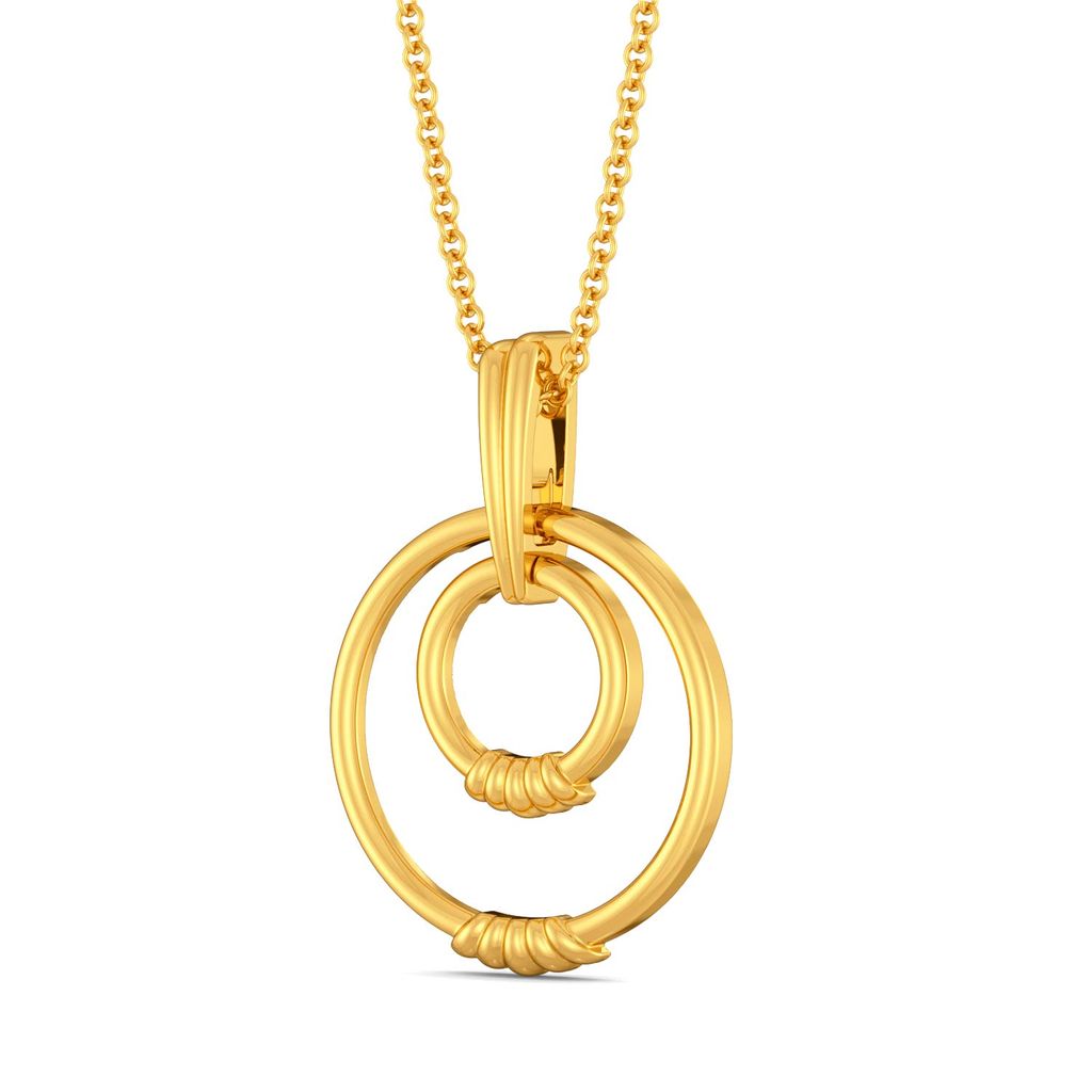 Swirl Curl Gold Pendants