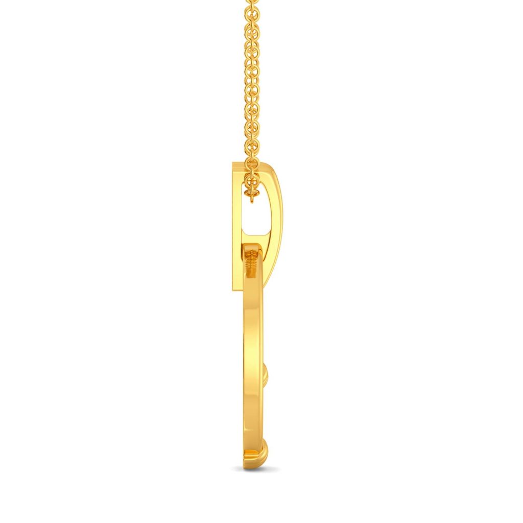 Swirl Curl Gold Pendants