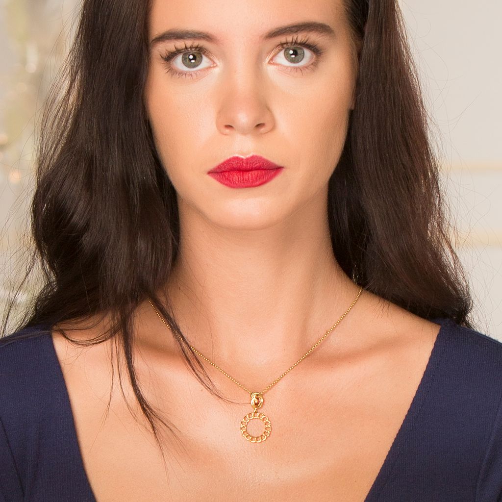 Chain Domain Gold Pendants