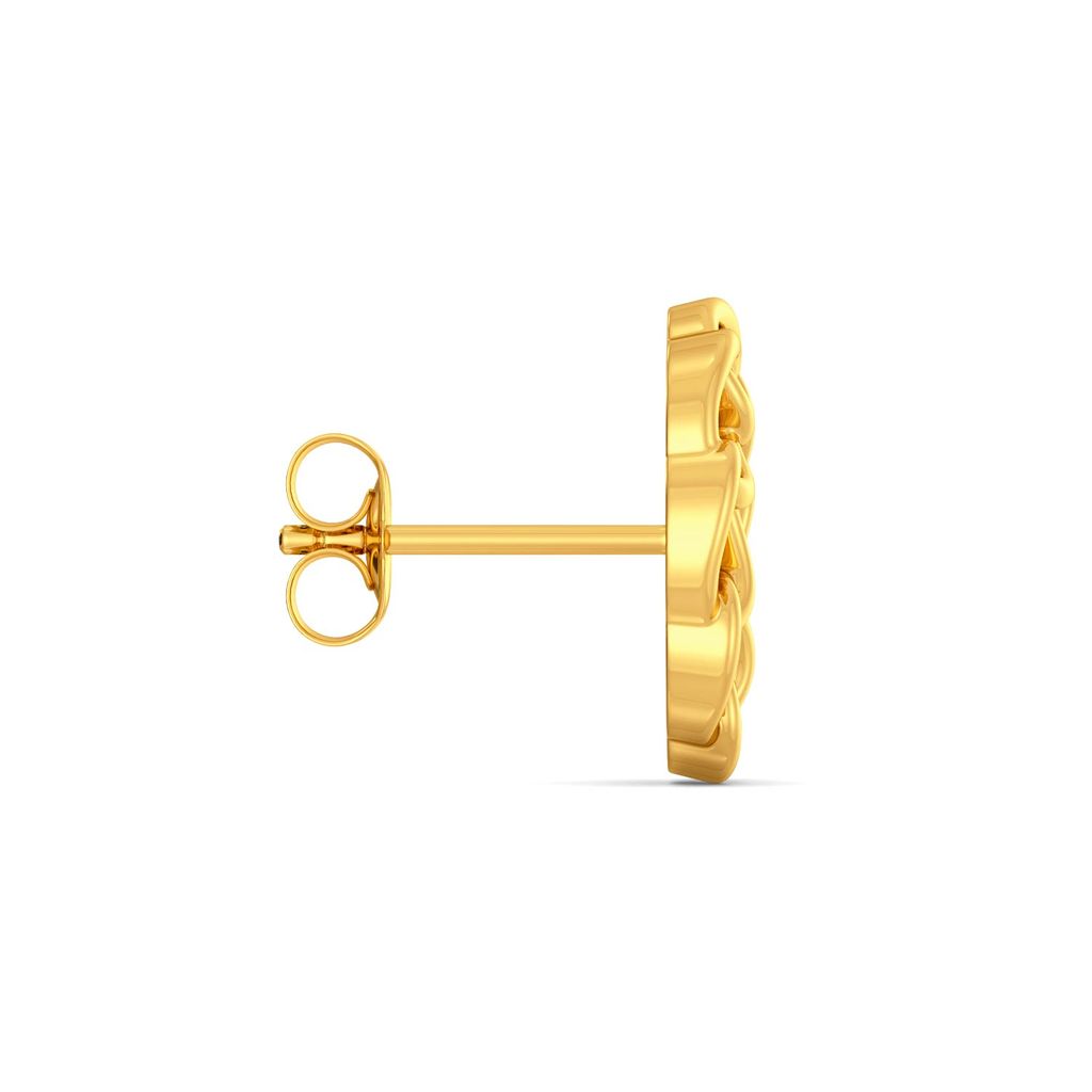 Chain Domain Gold Earrings