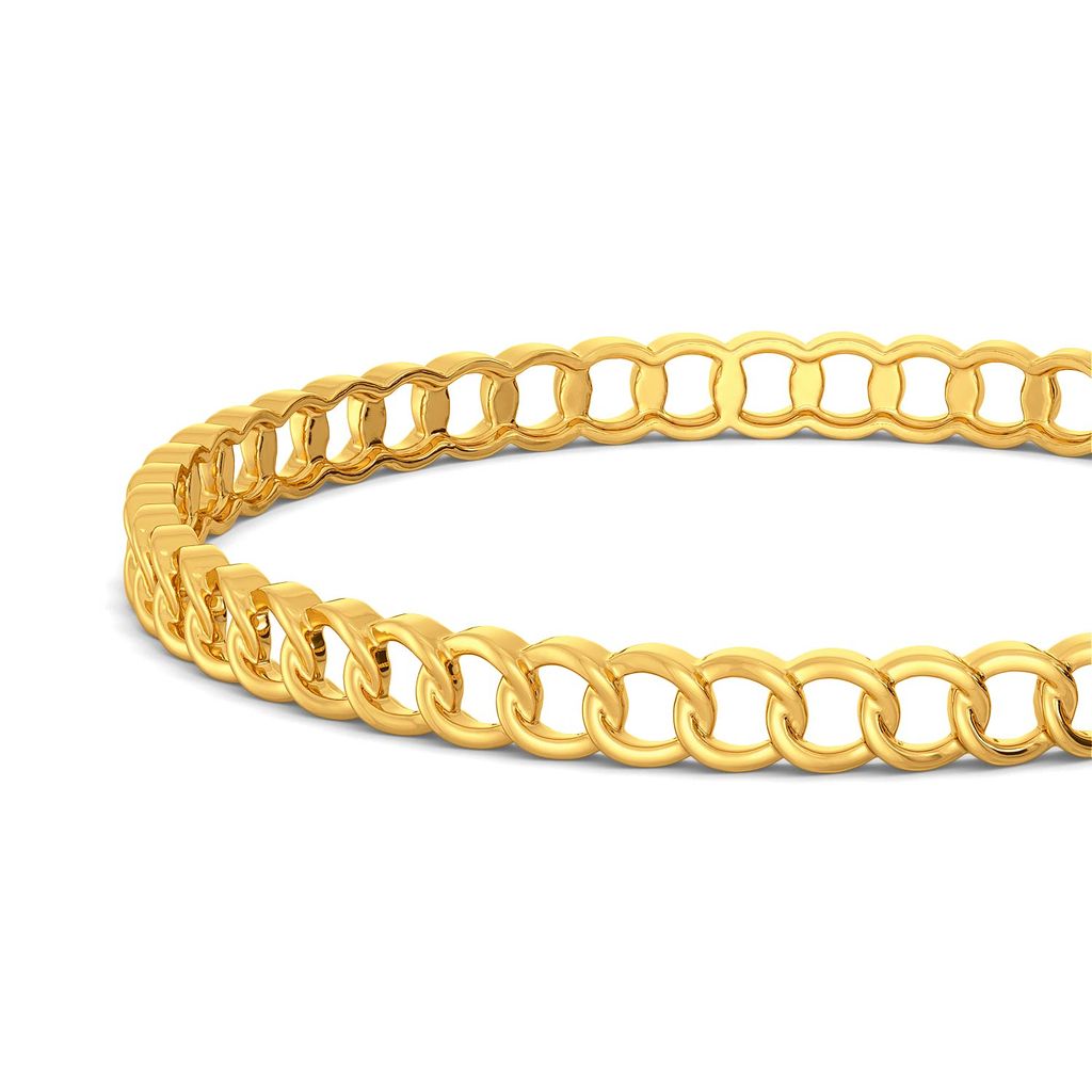 Chain Domain Gold Bangles