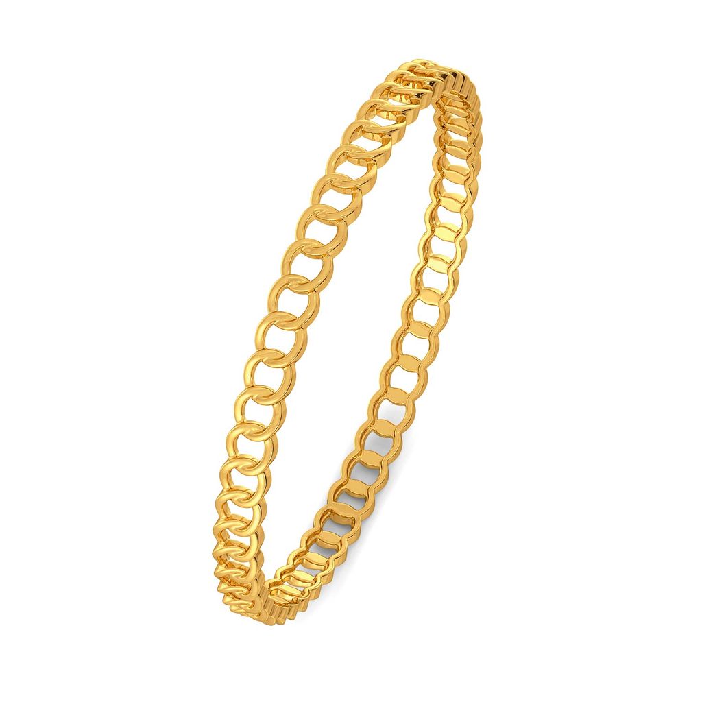 Chain Domain Gold Bangles