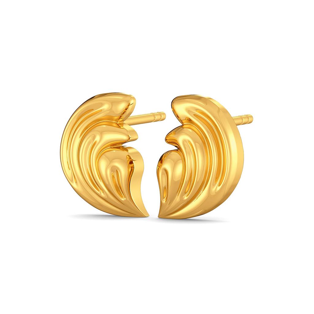 Curly Beach Gold Earrings