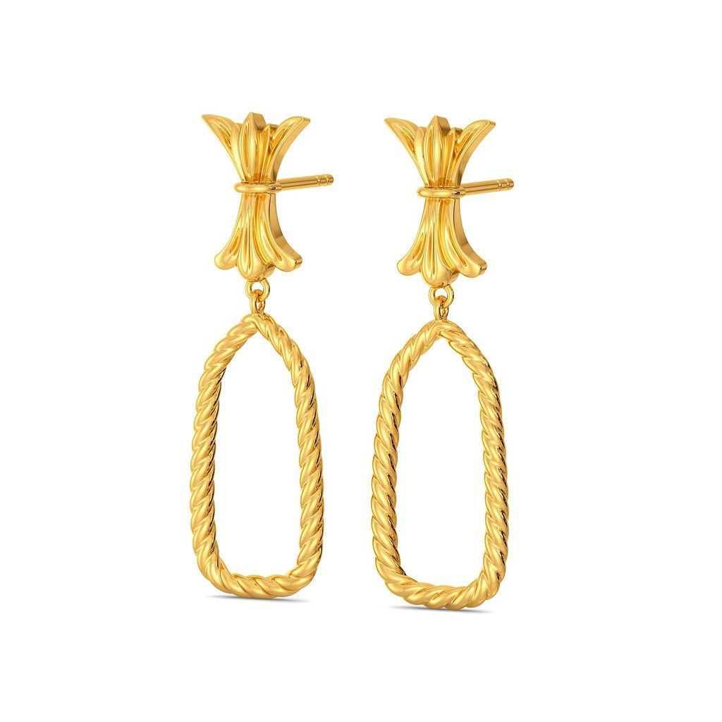 Bow Baroque Gold Earrings