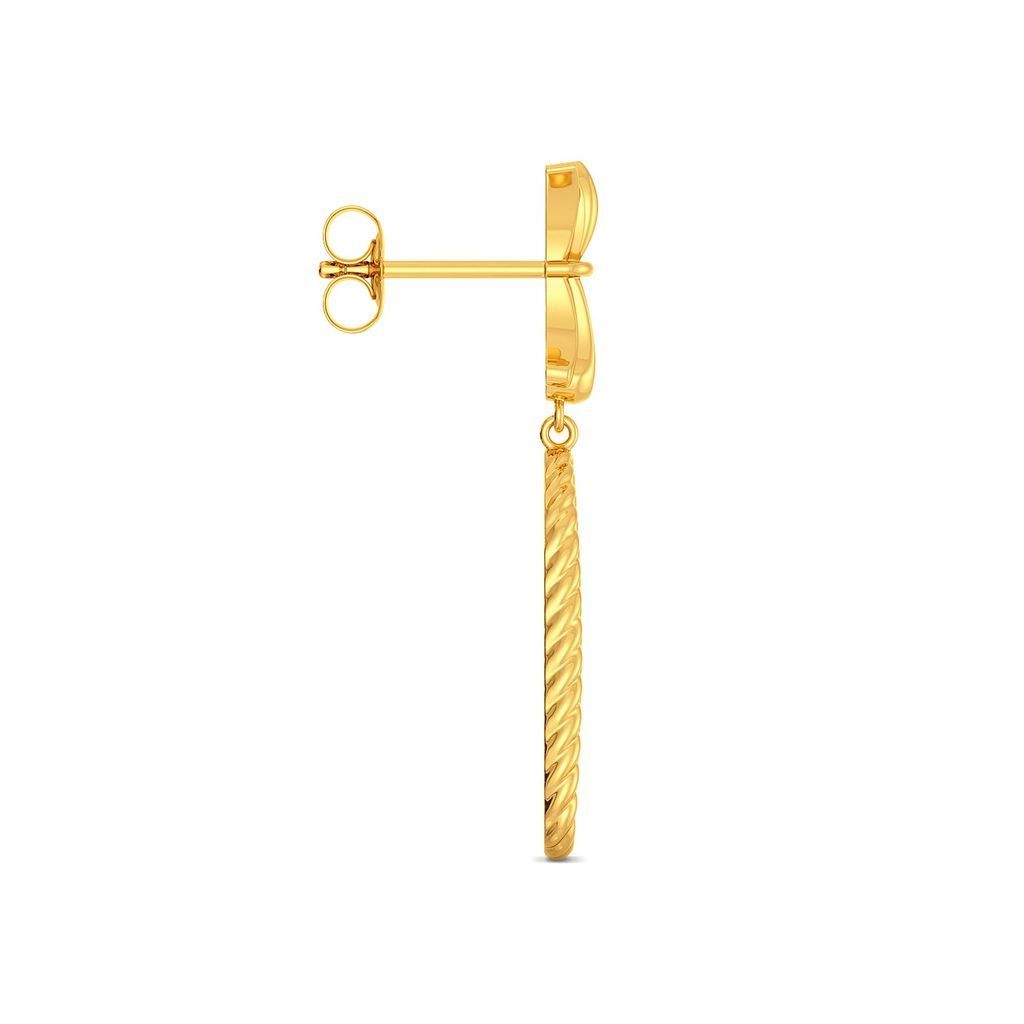 Bow Baroque Gold Earrings