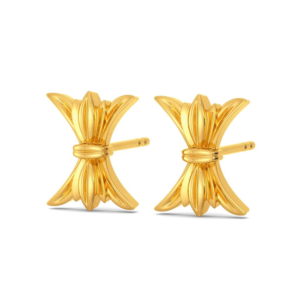 Bow Baroque Gold Earrings