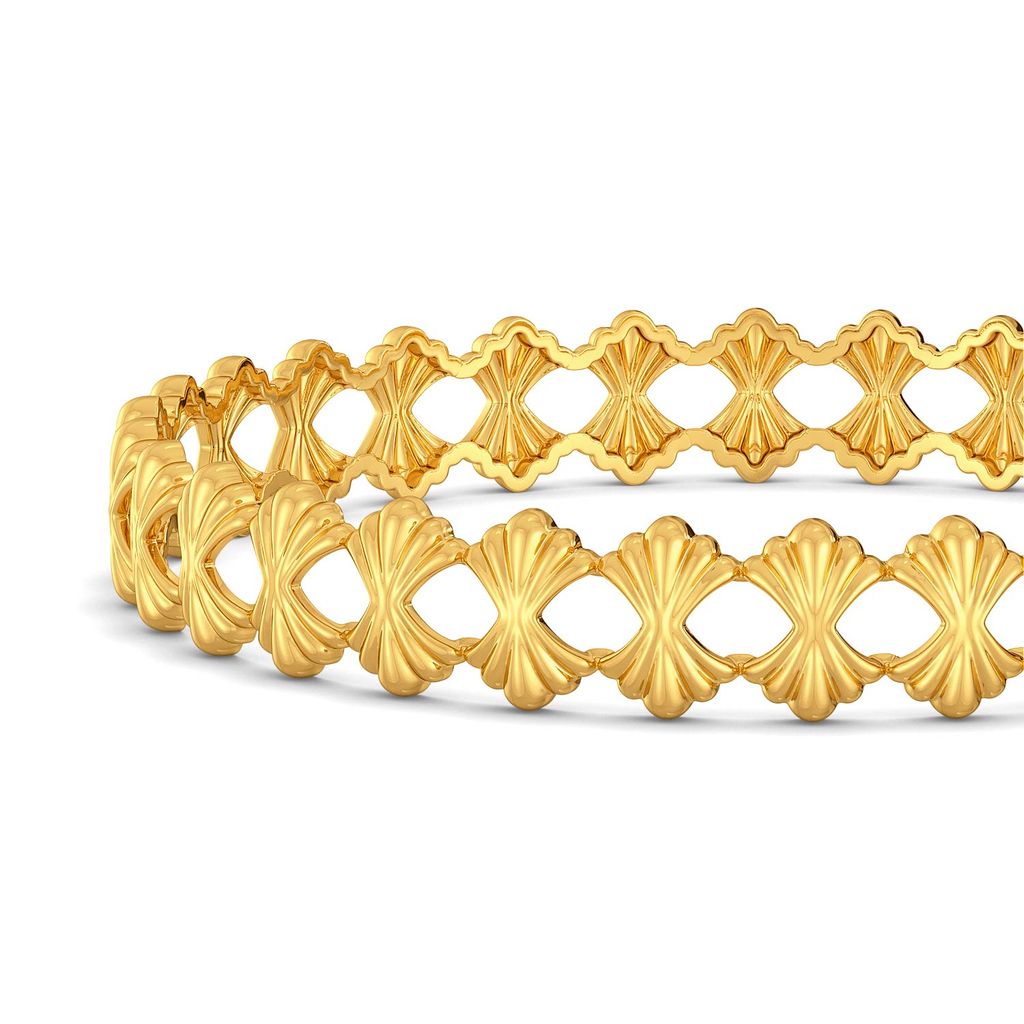 Romanesque Gold Bangles