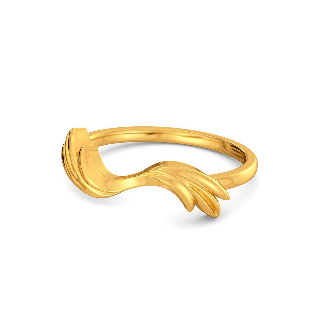 Greek Guilloche Gold Rings image