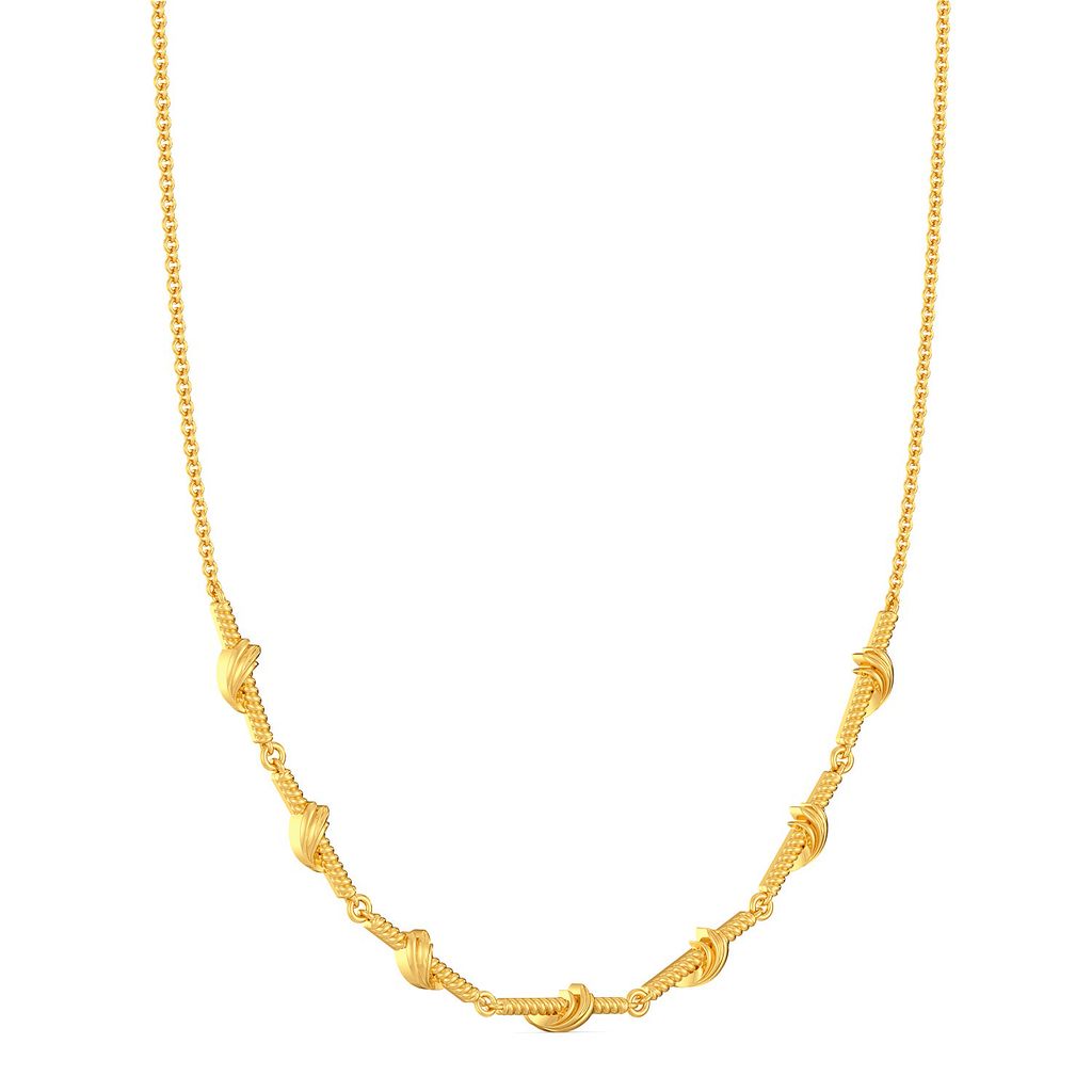 Greek Guilloche Gold Necklaces