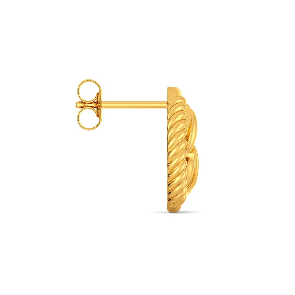 Greek Guilloche Gold Earrings