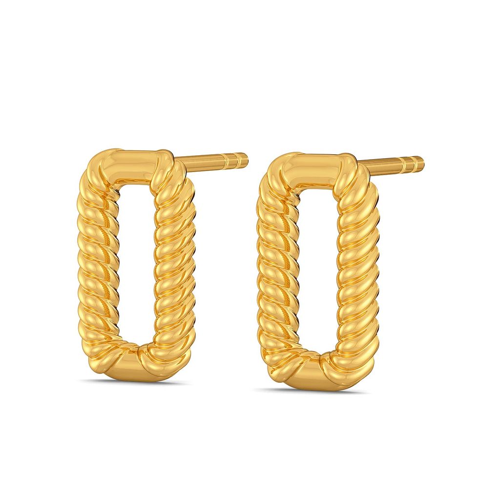 Rosette Fields Gold Earrings