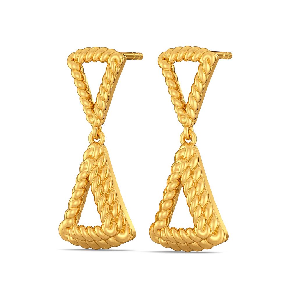 Two Tiered Gold Earrings