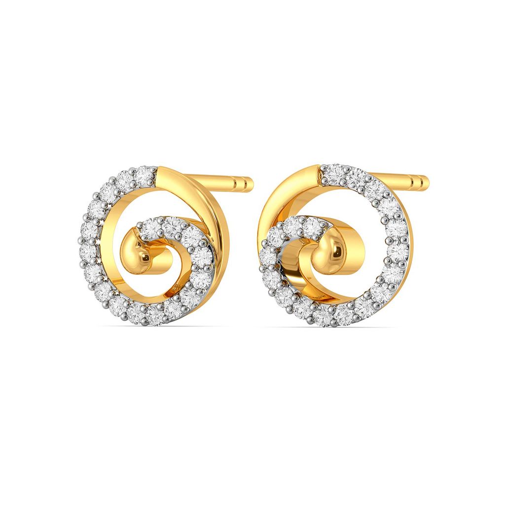 Sea Scallops Diamond Earrings