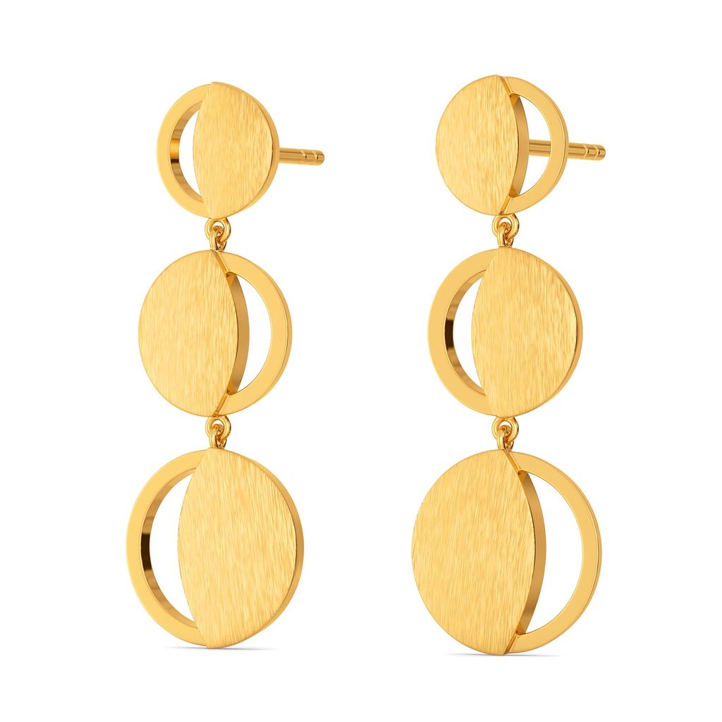 Daylight Sequins Gold Earrings