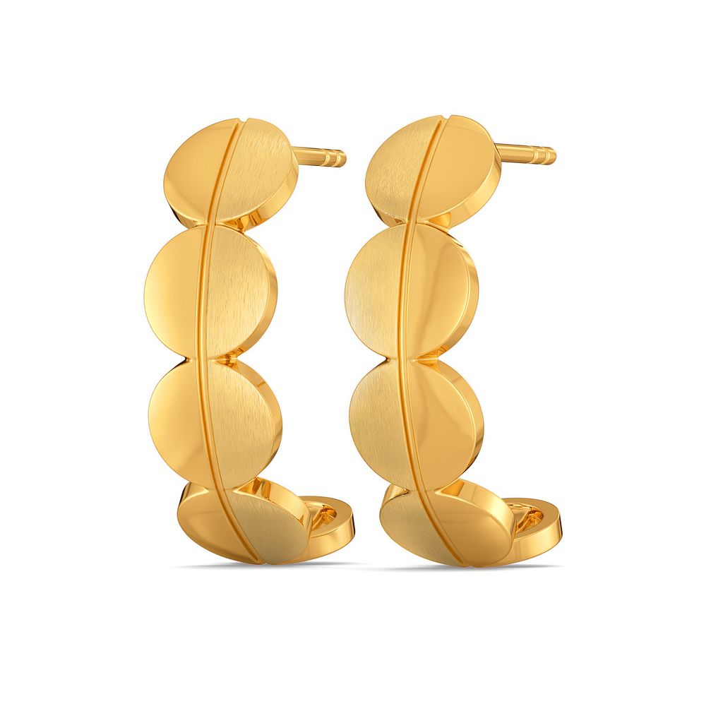Business Sequins Gold Earrings