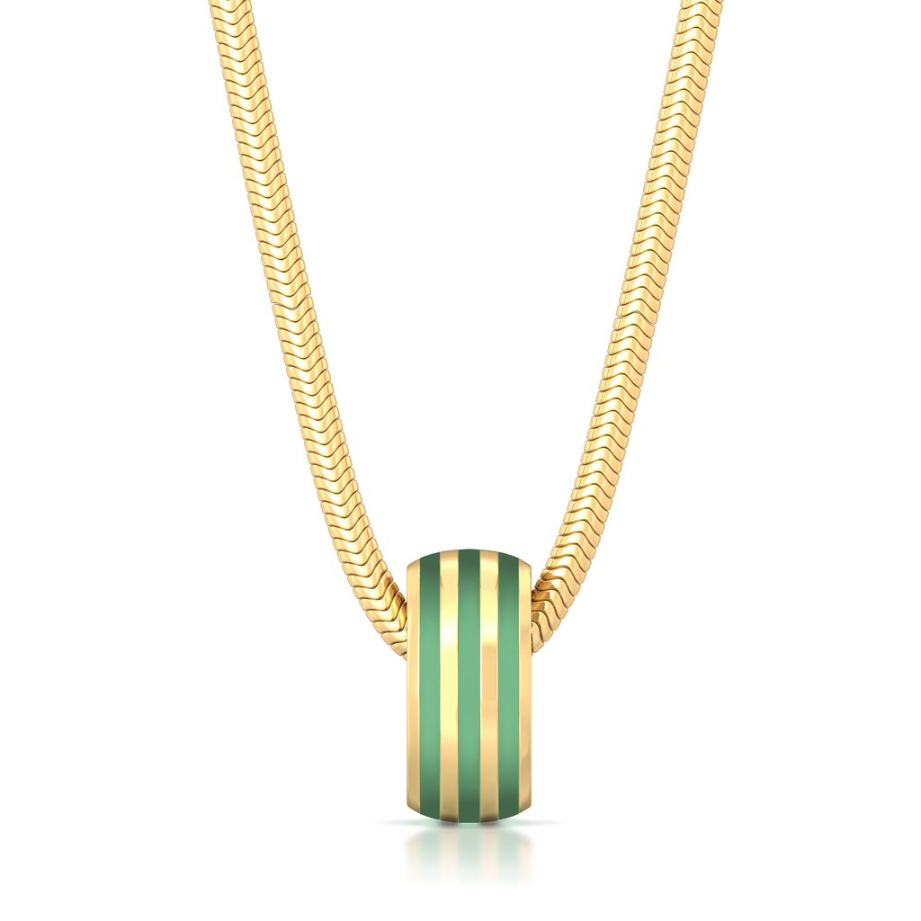 Pinstriped Green Gold Pendants