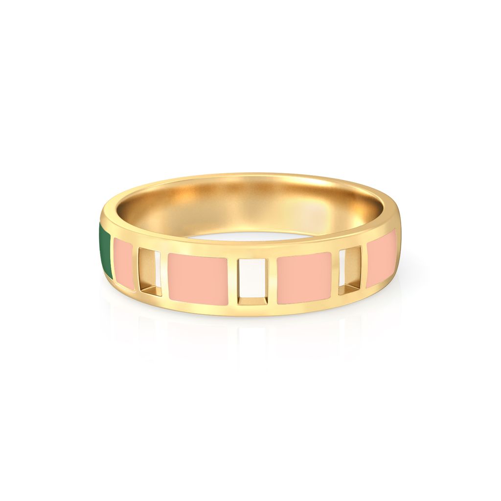 Bayadere Stripes Gold Rings image