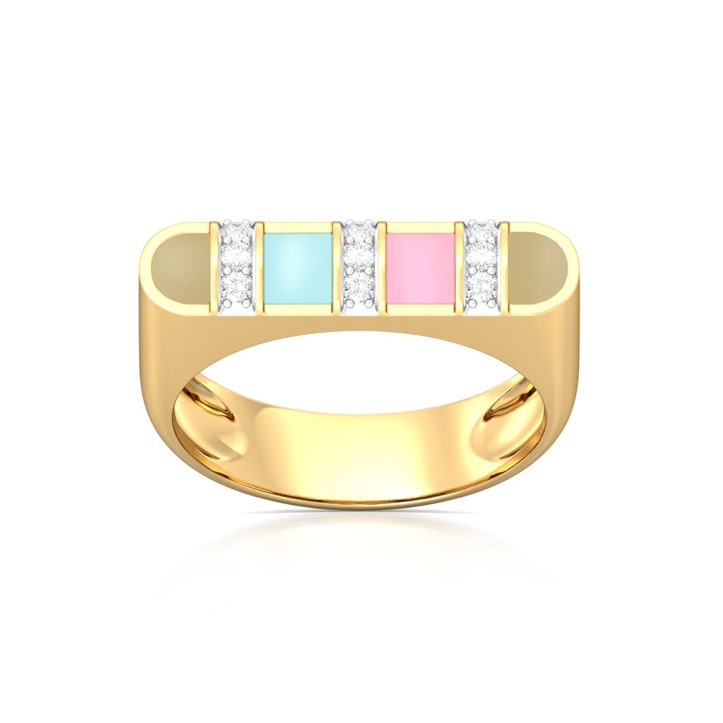 Shell & Sand Diamond Rings alternate view 3