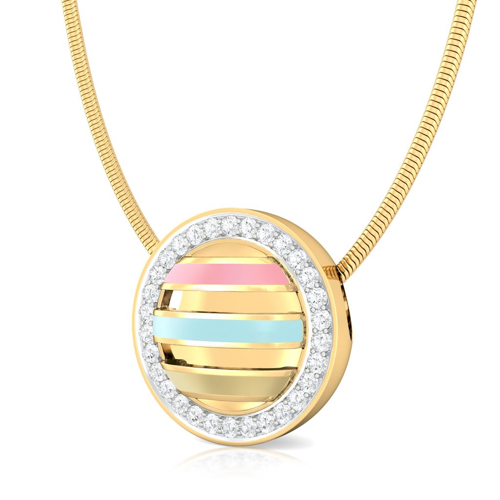 Shell & Sand Diamond Pendants