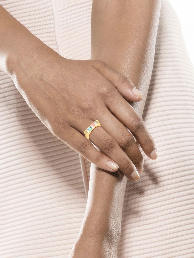 Shell & Sand Diamond Rings alternate view 2
