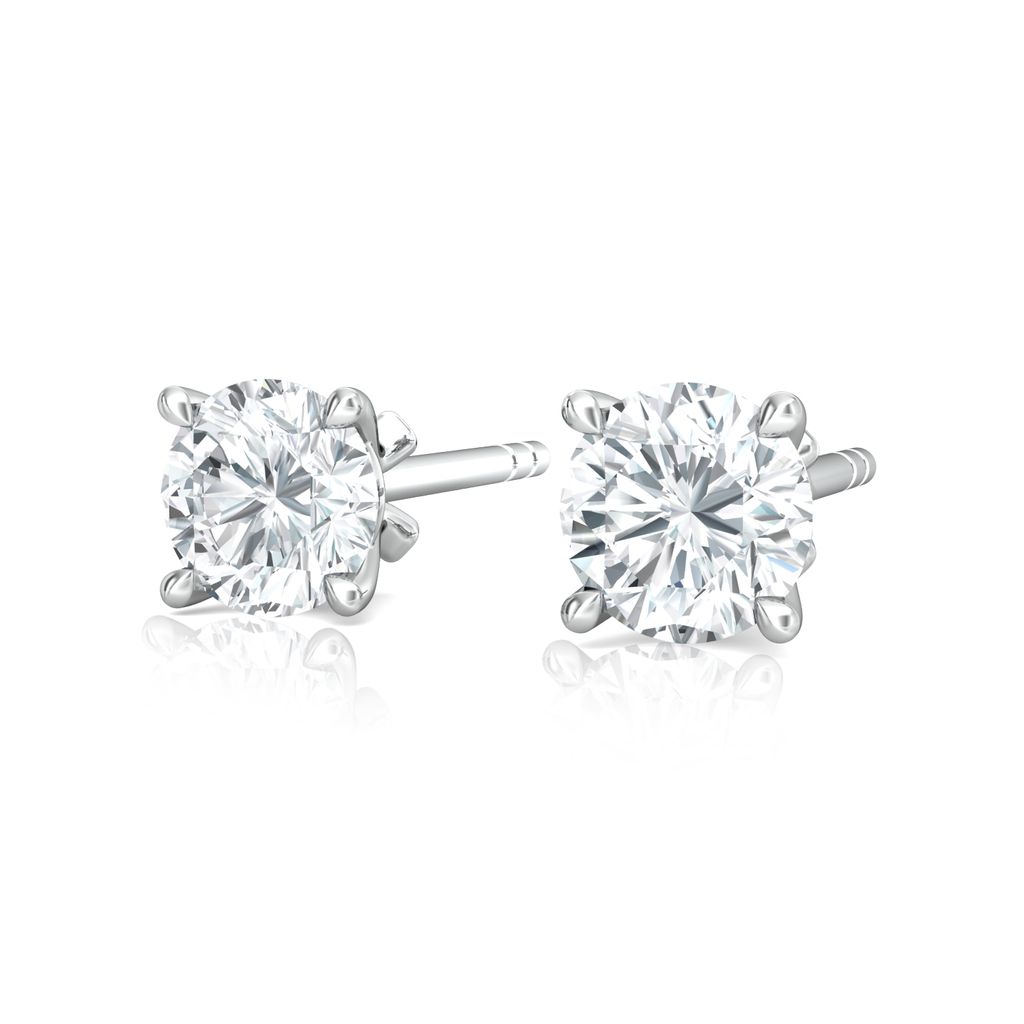 Sassy Solitaire Diamond Earrings